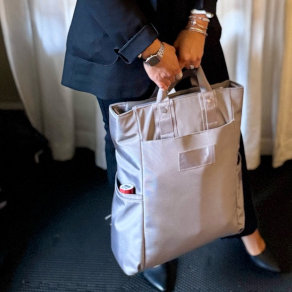 Dagne Dover Petra Convertible Tote Bag in Ash Grey - Picture 11 of 11